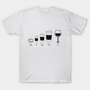 Getting through the week with wine T-Shirt